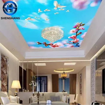Waterproof 3d Wallpapers Ceiling Wall Paper Beautiful Ceiling Murals 3d Wall View Ceiling Wallpaper Shenghang Sh Wallpaper Product Details From