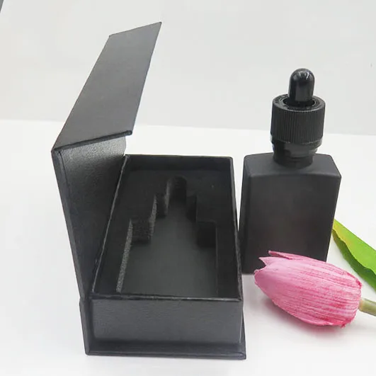 
Packaging Box 30ml Eliquid Vape Frosted Matt Gold Glass Pipette Bottles Essential Oil Dropper Bottle 