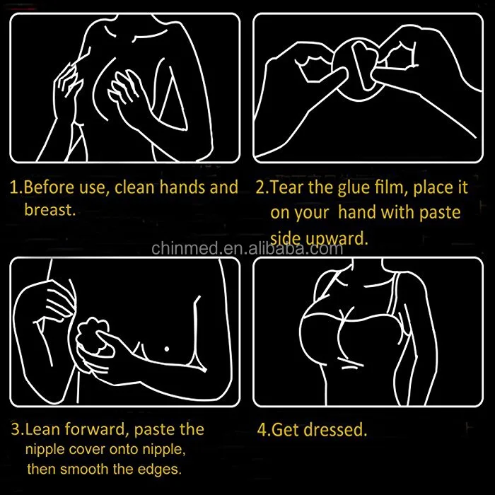 ultra thin silicone adhesive disposable nipple cover