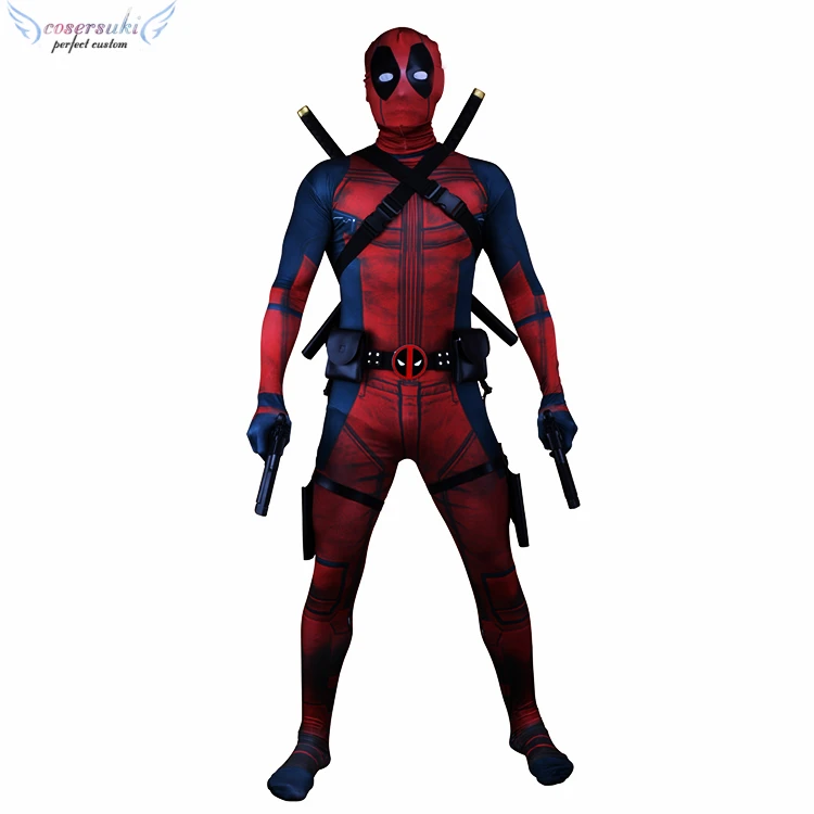 

Avengers Deadpool 2 Deadpool Complete set Tights Jumpsuit Performance Cosplay Costume Mardi Gras Carnival