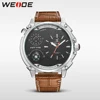 Weide watches men sport japan quartz movement watches dual time zones big case watch wholesale