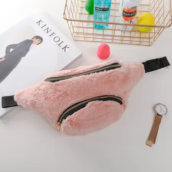 2019 Fashion Women Waist Belt Bag Sport Pink Fur Fanny Pack Custom - Buy Fur Fanny Pack,Kids ...