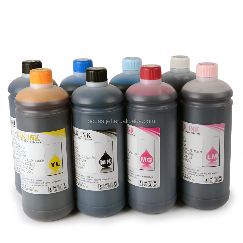 Ocbestjet 1000ML/Bottle Universal Dye Ink for Epson Stylus Pro 4000 7500 7600 9500 9600 Large Format Inkjet Printer