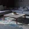 Four legs marble top coffee table design sofa wood center table design