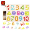 Hot Sale Kids Early Educational Toys Baby Hand Grasp Alphabet Digit Learning Wooden Puzzle Toy Wood Jigsaw Toys For Kids