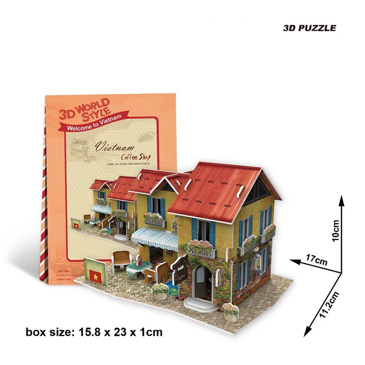 3d Puzzle habitation Residence Indonésie Cubic Fun 