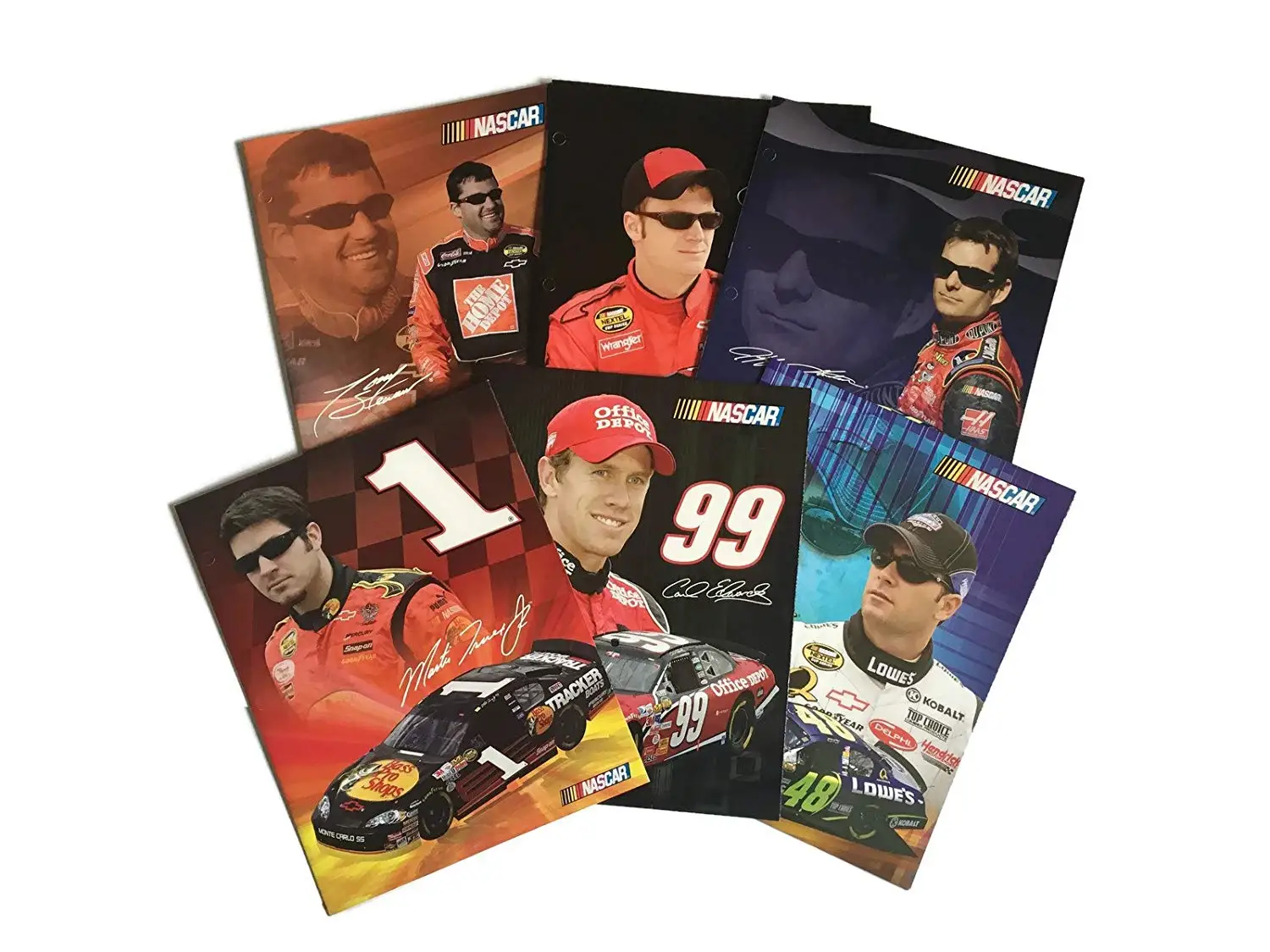 Cool NASCAR School Supply Bundle: 6 Items: Six NASCAR Themed Subject Folders