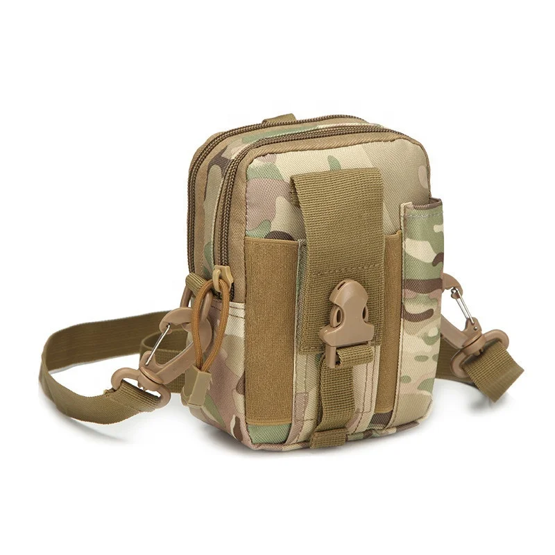 

High Quality 1000D Oxford Military Tactical Shoulder Bag Outdoor Sports Bag Waist Hip Phone Pouch Molle Crossbody Bag, Mix colors