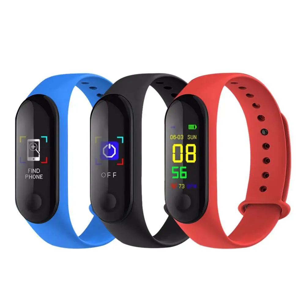 

Slimy M3 Smart Watch Heart Rate Monitor Fitness Tracker Smartwatch Color Screen Blood Pressure Pedomater PK Xiaomi Mi Band 3 Y5