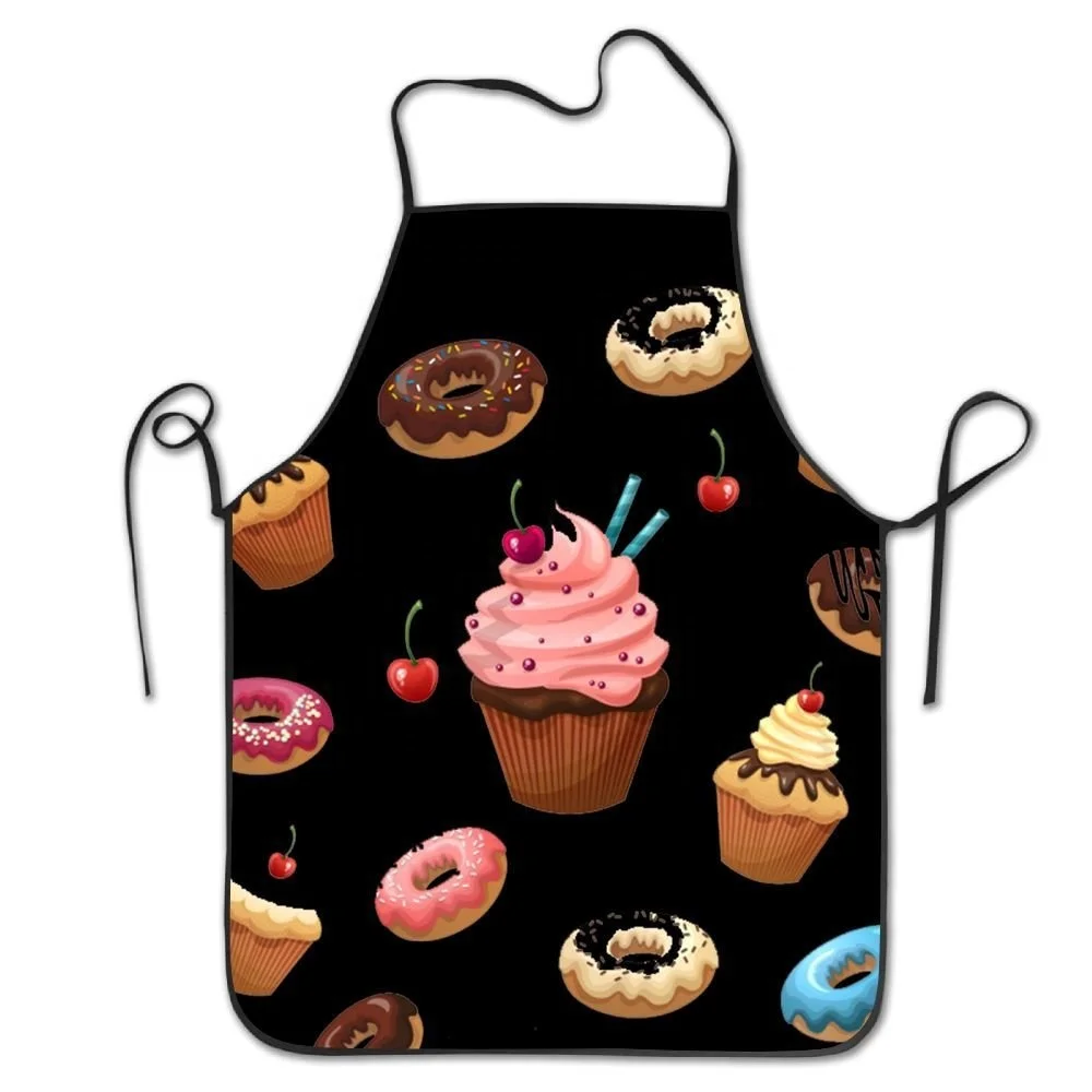 

advertising logo heat transfer printing sleeveless style personalized custom comfortable and easy care donut kitchen apron