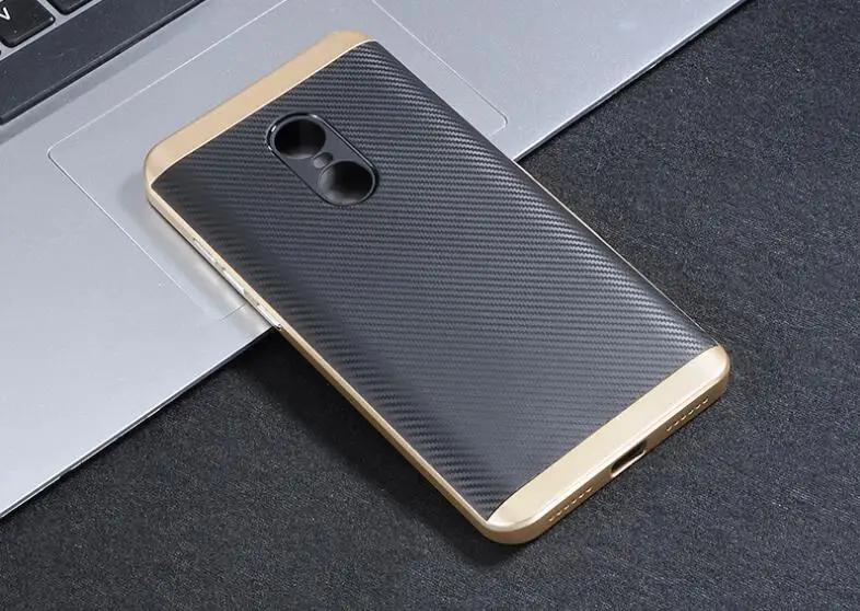2017 New Arrival Shockproof Carbon Fiber Case Cover for Redmi note 4 TPU+PC case for Redmi note 4