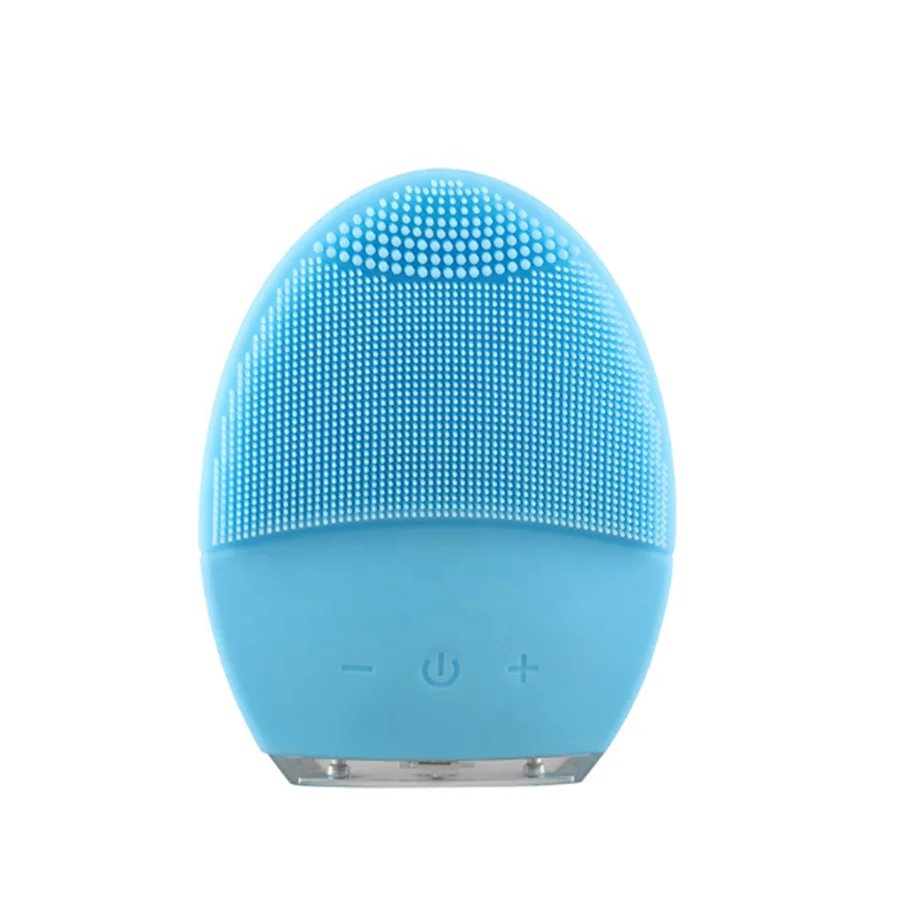 

2019 New Products Private Logo Electric Silicone Facial Cleaning Brush, Blue