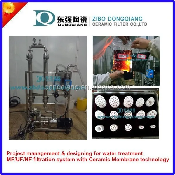 
micro filtration and ultra filtration ceramic membrane filter for solids separation from liquid 