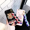 Individual Tiger Rabbit Rivet Full Cover Phone Case with Wrist Strap for iPhone