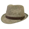 Natural Knitted Mens Straw Fedora Seagrass Hat