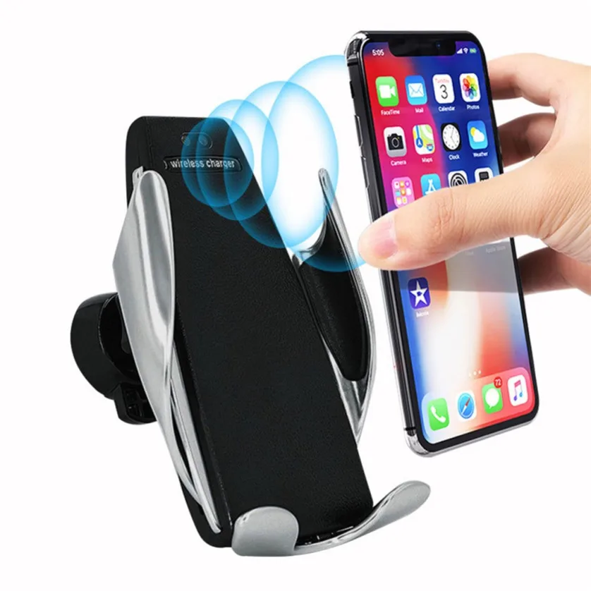 

Wireless Car Charger Mount Infrared Sensor Automatic Clamp 10W Qi Fast Charge Car Wireless Charger Holder Stand Quick Charger