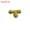 brass tee connector with milled nut , high quality T-type connector ,size of 3/16" 1/4" 5/16" 1/2" 5/8"