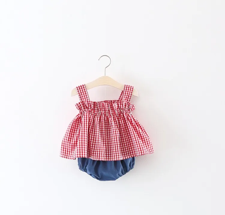 
2018 Summer Kids Girl Clothing Sets Ins Tops and Shorts Children Clothing 