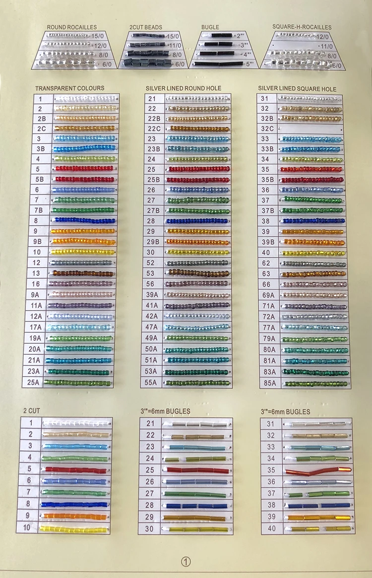 Miyuki Seed Beads Color Chart