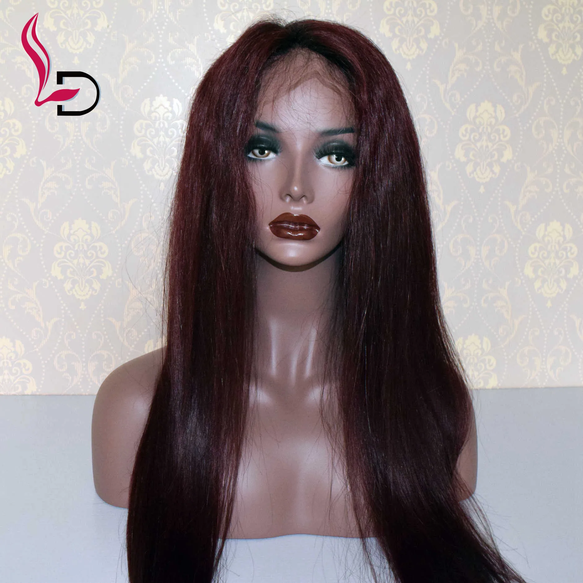 Factory price 99j human hair full lace wigs, best quality color 99j brazilian hair,  hot selling Full lace 1b 99j