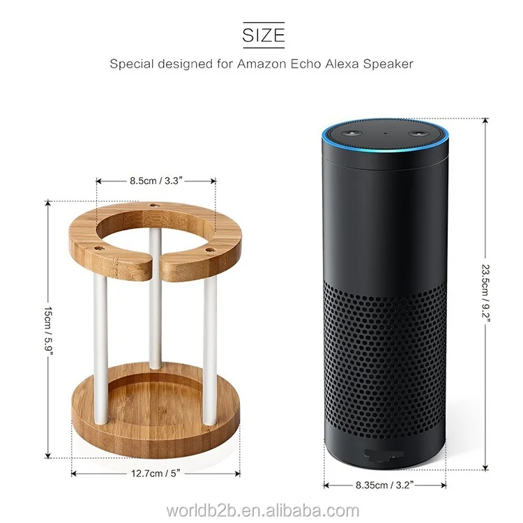 

for Amazon Echo speaker Anti-drop round wood bamboo base
