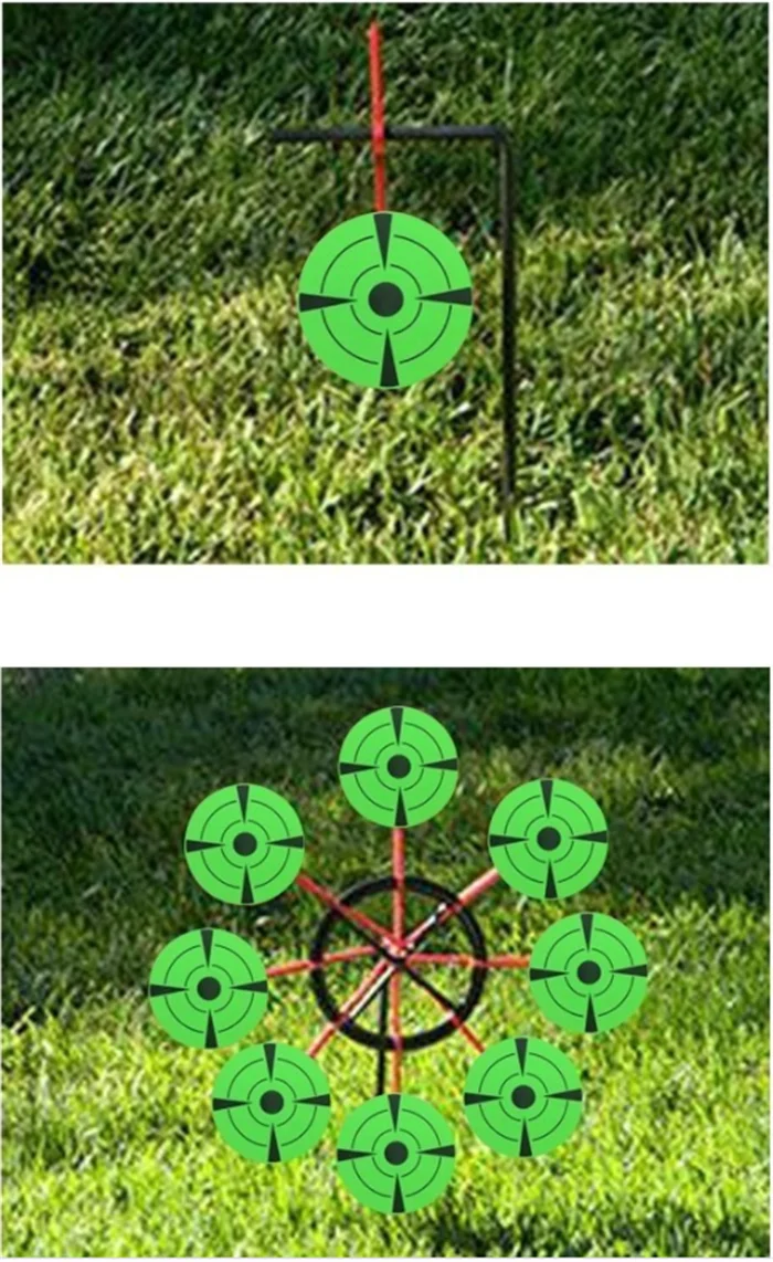 Fluorescent Green Hybsk Target Pasters 3 Inch Round Adhesive Shooting Targets 