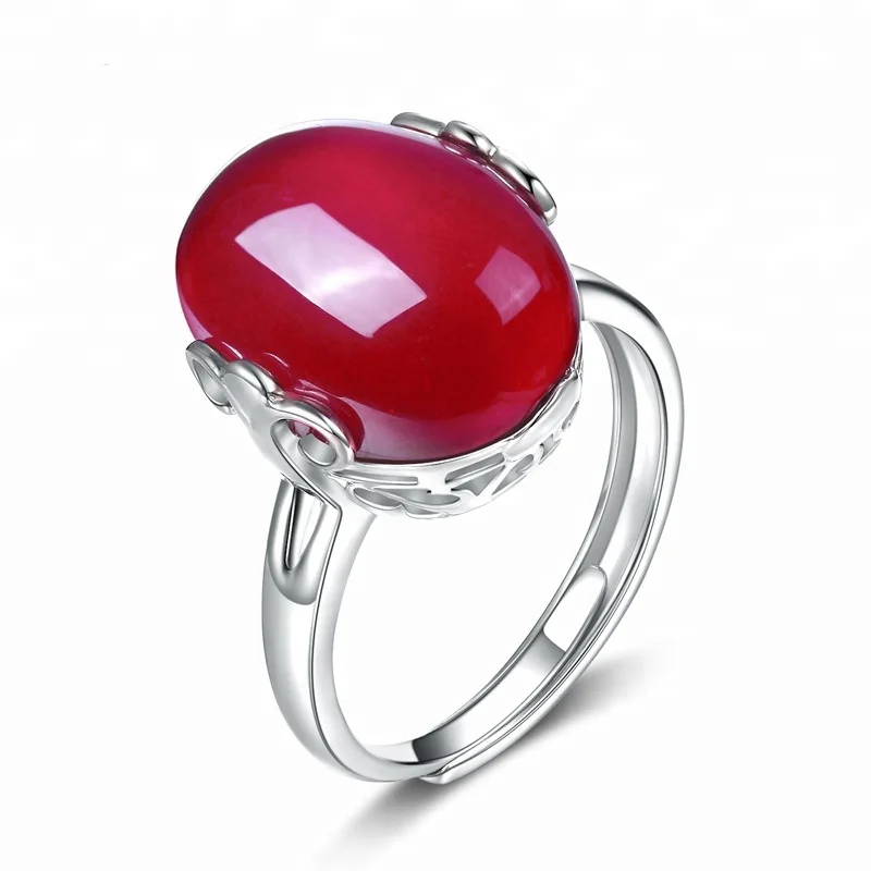 

Retail Online Shopping Red Green Jade Jewelry Natural Jade Ring
