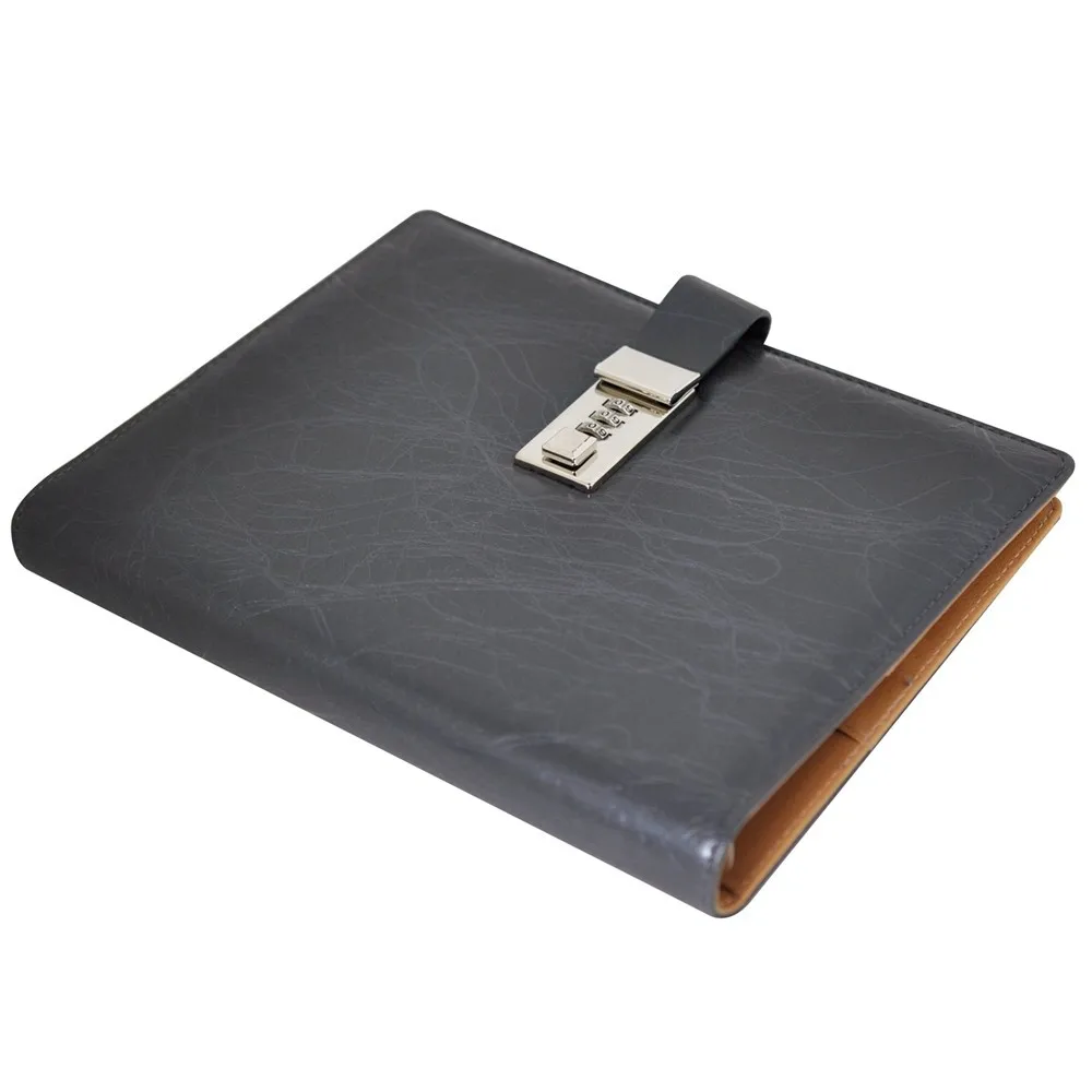 
leather diary with code lock / personal lock diary 