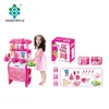 Hot sale B/O plastic kitchen play set cooking bench with light and music for children
