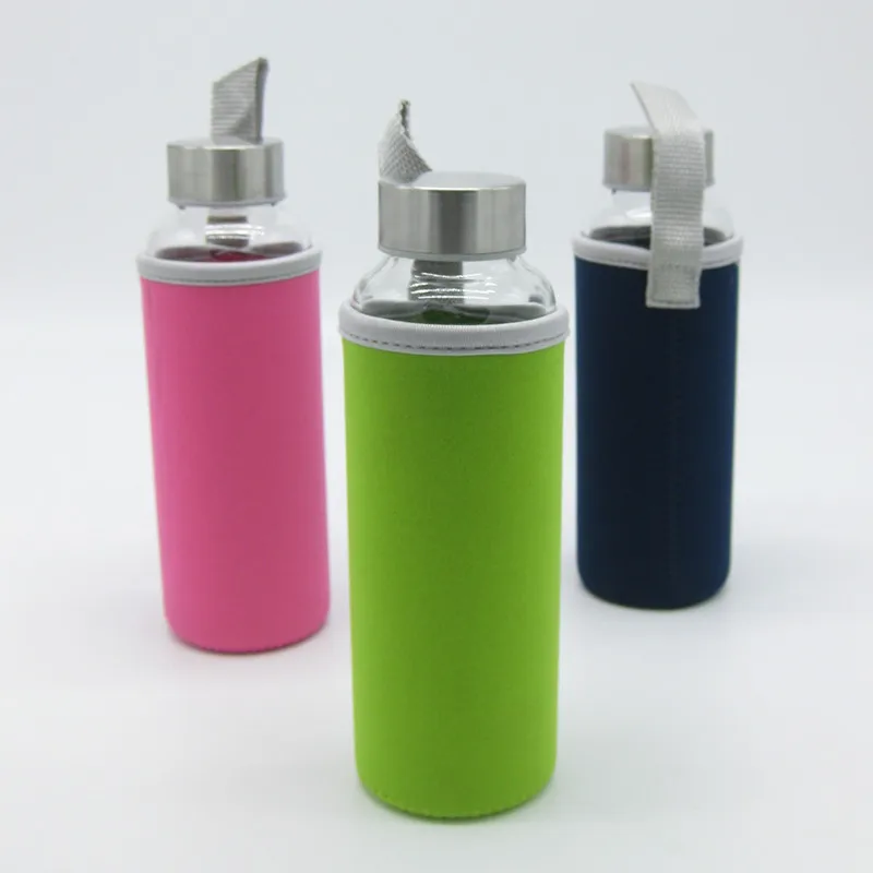 Machine-made Custom 300/400/500ml glass water bottle