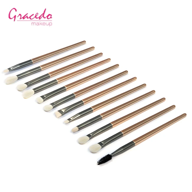 

High Quality Beauty Need Rose Gold Makeup 12pcs Shadow Facial Brush Set, Picture color