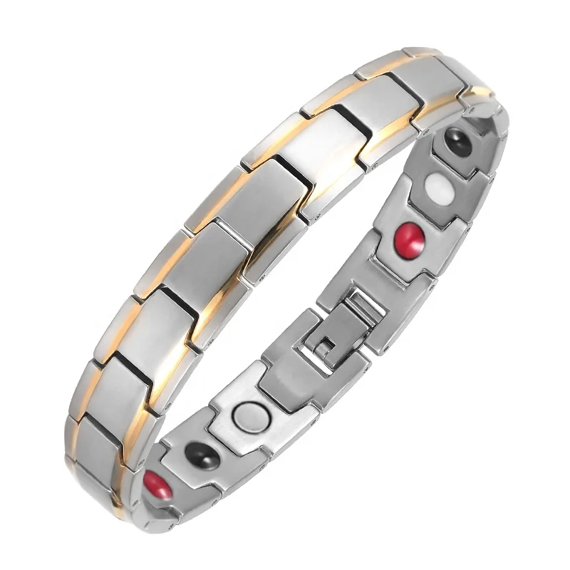 XINYASHANG Amazon Warehouse Supplier Mens Stainless Steel Neodymium Magnetic Bracelet Wholesale