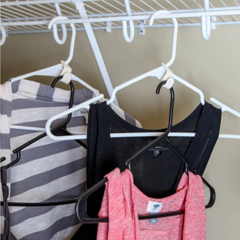 Details about   30 Pcs Clothes Hanger Connector Space-saving Cascading Plastic Hooks For Clothes 