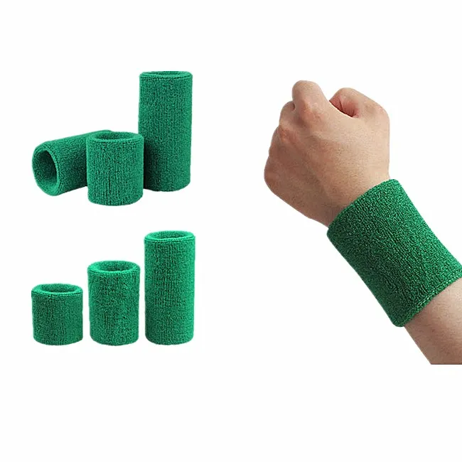 

Factory Wholesale Terry cotton Custom sweat wristband/ sweat absorb wrist band, Black red yellow green blue pink green