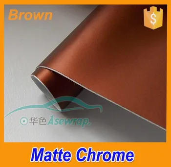 New Style Color Chrome Car Wrap Film Brown Matte Metallic