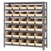 Metal Storage Complete Shelving System with Large Parts Bins