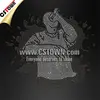 Hip-pop rapper cool bling rhinestones hot fix