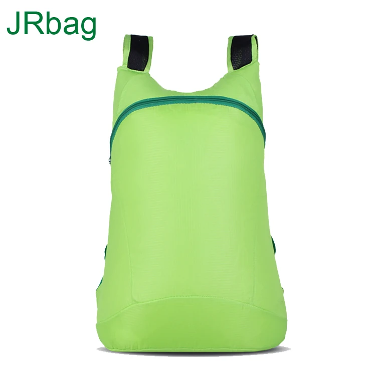 

Children Rucksack Backpack Bag for School Beach Foldable Lightweight Polyester Fashion Unisex Silk Screen Printing Logo Zipper, Green, black or customized