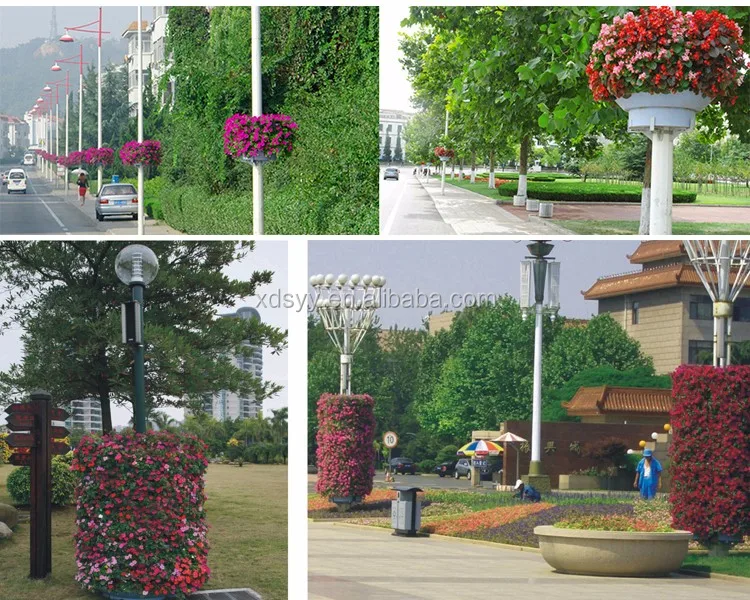 Outdoor Vertical Lamp Post Planter Stackable Plastic Raw Grow Pots