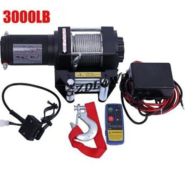 Mini 12v Electric Winch Accessories 4500lbs 4x4 Off Road Winch For Cars