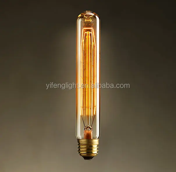 60 Watt - Edison Light Bulb - T30 Tubular Style - Medium Base E26- Hairpin Filament- Vintage Bulb