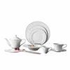 Guangdong Two-Eight Ceramics Luxury Hotel Ceramic Tableware Silver Rim Dinnerware Set, Set Bone China Fine Porcelain Tableware~