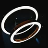 2020 new bronze restaurant decorative led ceiling pendant light hotel customized rings hanging chandeliers modern lamps