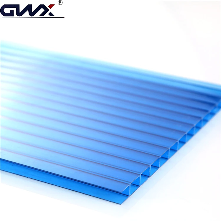 20mm Uv Double Side Multi Wall Sun Sheet Clear Polycarbonate Hollow