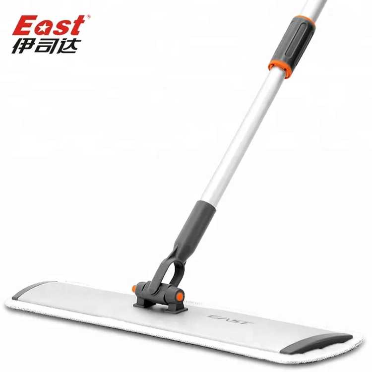 

Microfiber floor clean dust house cleaning orange and grey flat mop