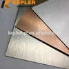 Kepler gold brushed metal High pressure laminate HPL sheets