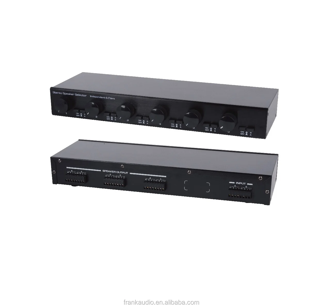 speaker selector with volume control