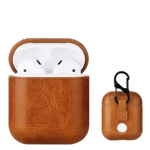 Full Protective Luxury PU Leather Earphone Case For Apple Airpods 2