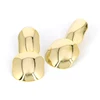 JuJia Stock Round Gold Silver Reflective Metal Earrings For Women