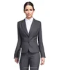 Italian design women grey business wool suits